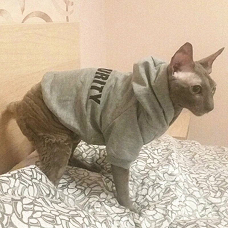 Security Cat Clothes Pet Cat Coats Jacket Hoodies For Cats