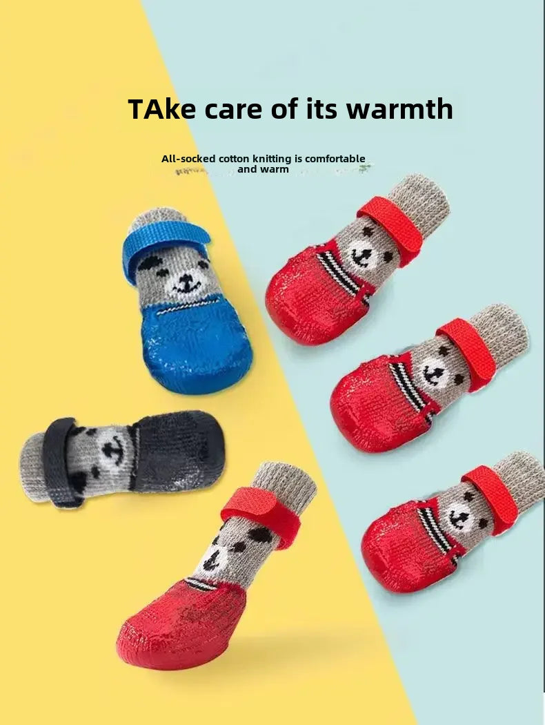 Dog Socks Small Size Dogs Thai Winter Warm Waterproof Non-slip