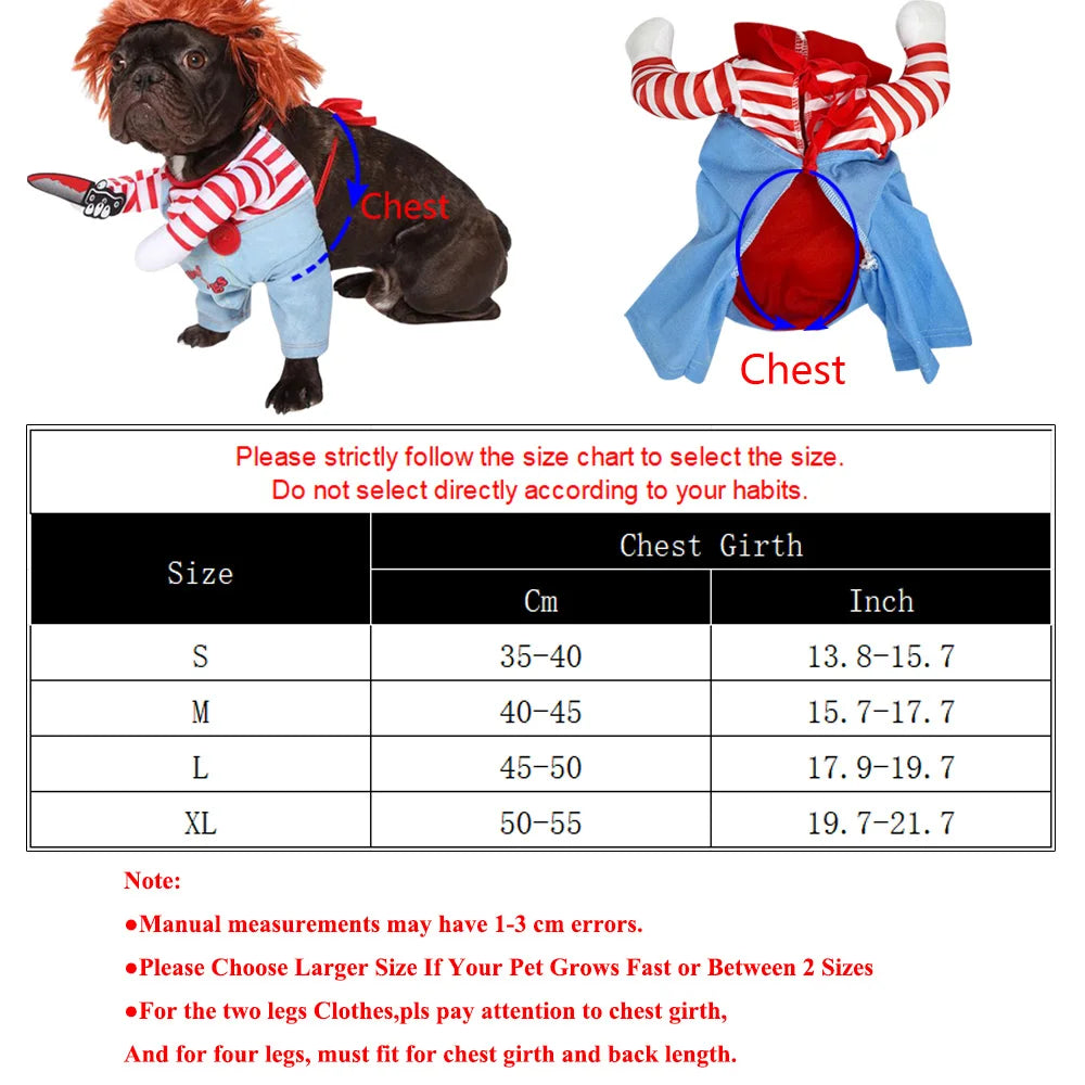 Halloween Funny Dog Clothes for Small Medium Dogs Cats