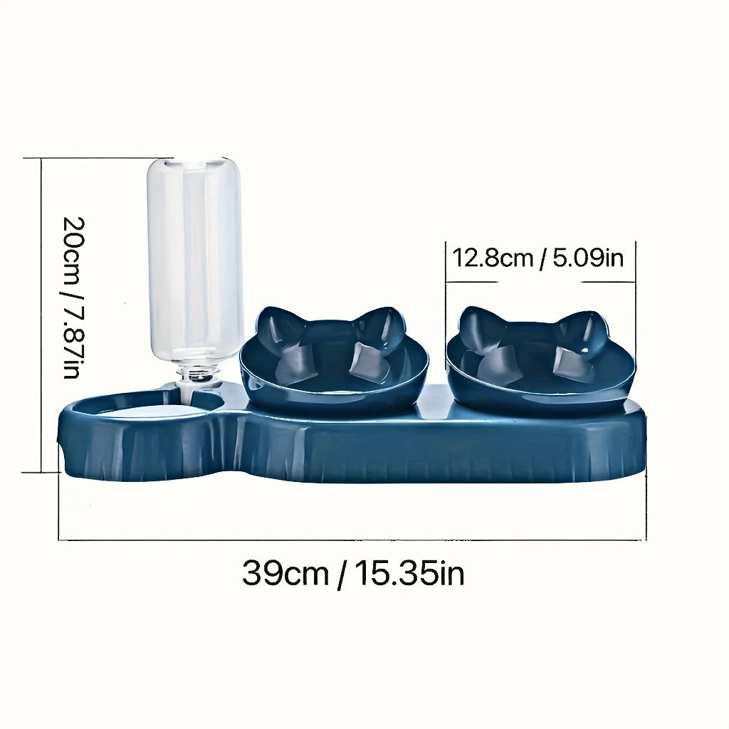 Pet Bowls With Water Feeder, 3 In 1