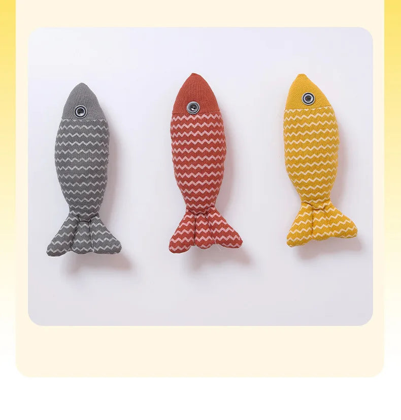 MADDEN Cat Fish Toy Cat Scratcher Catnip Toy Interactive Simulation Fish