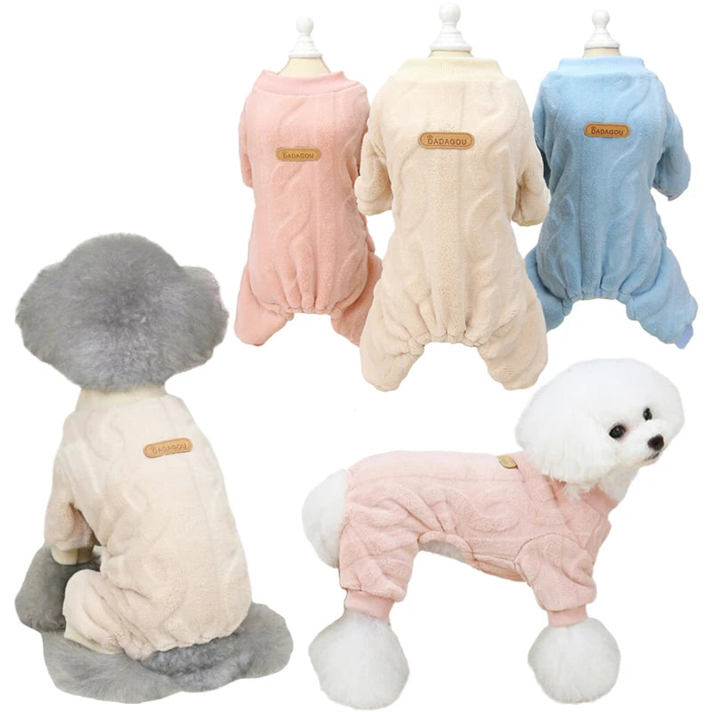 Warm Fleece Dog Jumpsuit Pyjamas