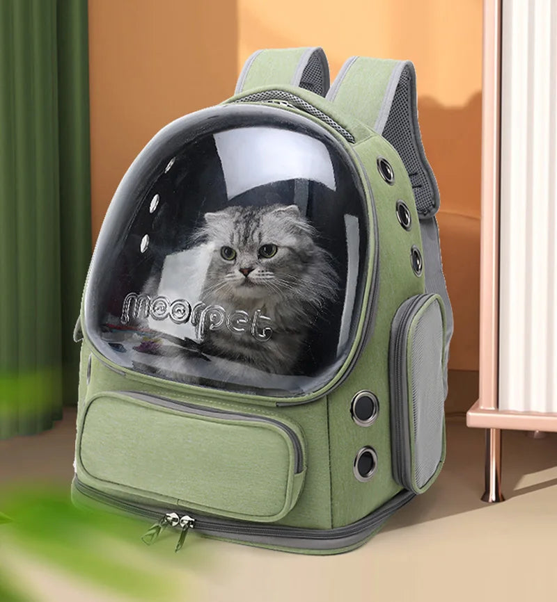 Pet Cat Carrier Bag Outdoor Travel Transparent