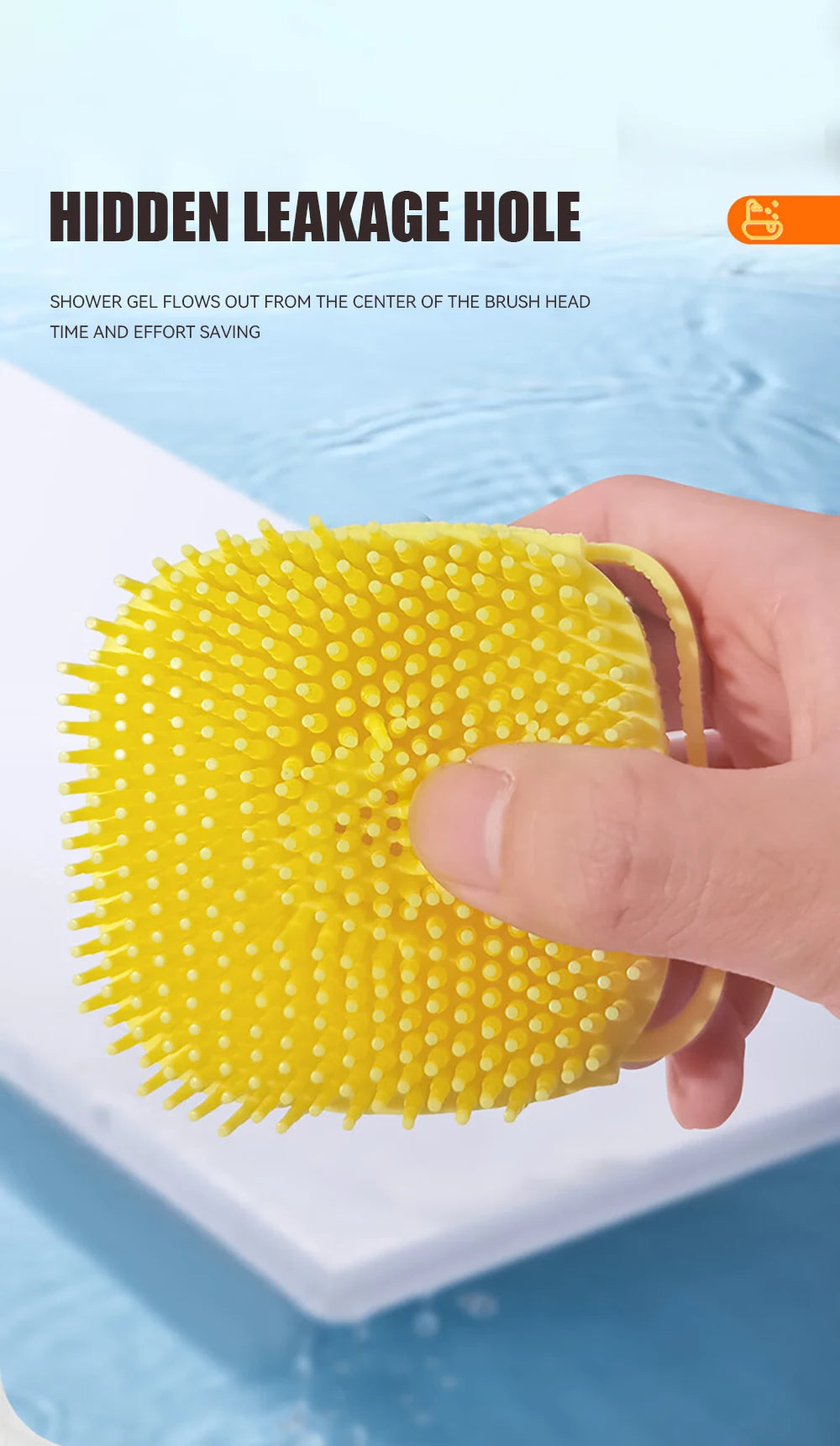 Dog Bathing Brush Pet Massage Brush Shampoo Dispenser Soft Silicone