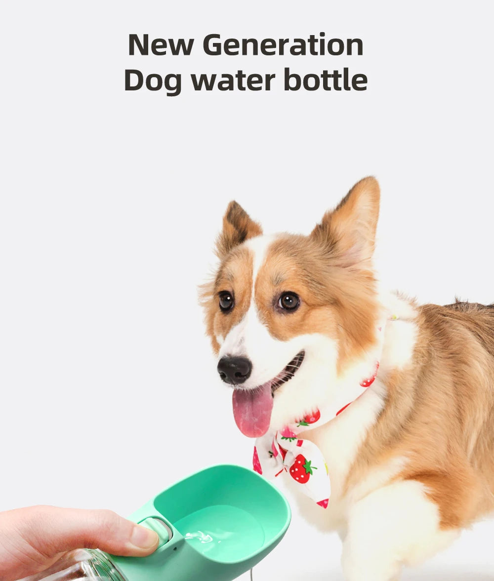 Dog Water Bottle For Pet Dogs Cats Water Feeder Bowls Outdoor Travel