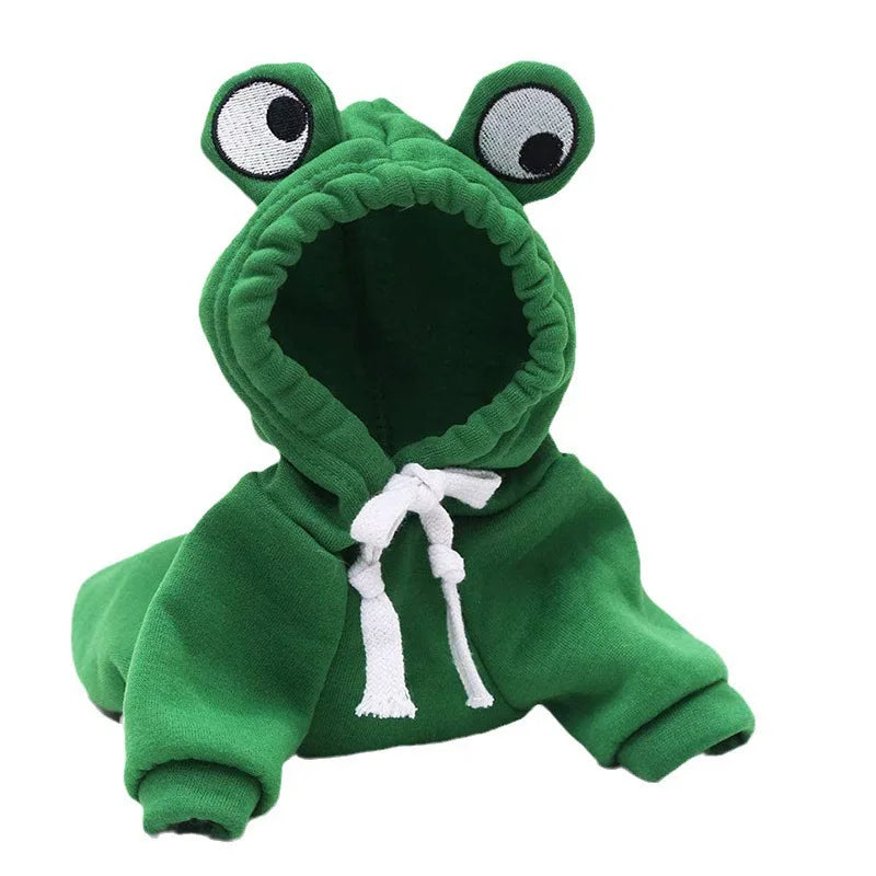 Adorable Green Frog Dog Sweater Dog Coats  Pet Clothes