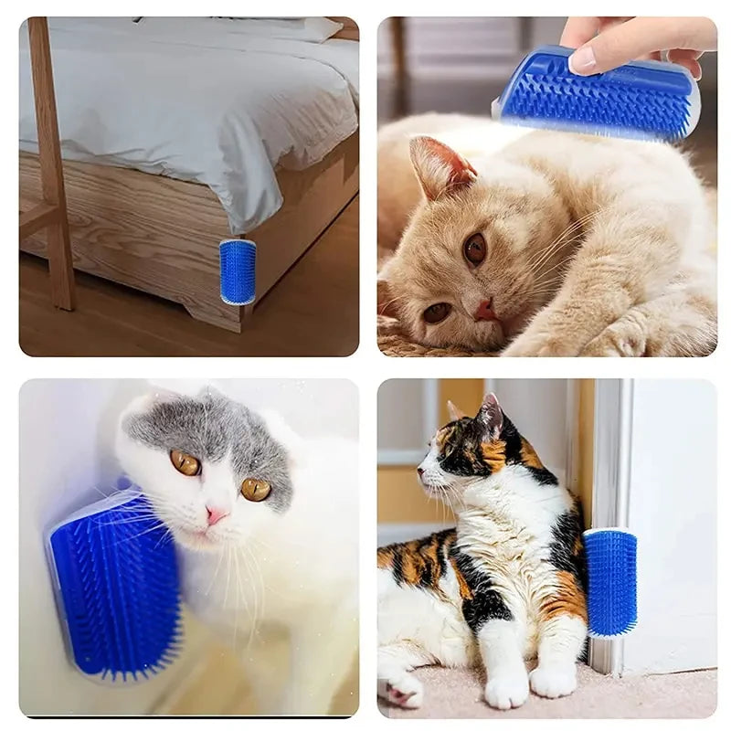 Massage Pet Cat Brush Corner Scrape Hair Removal B