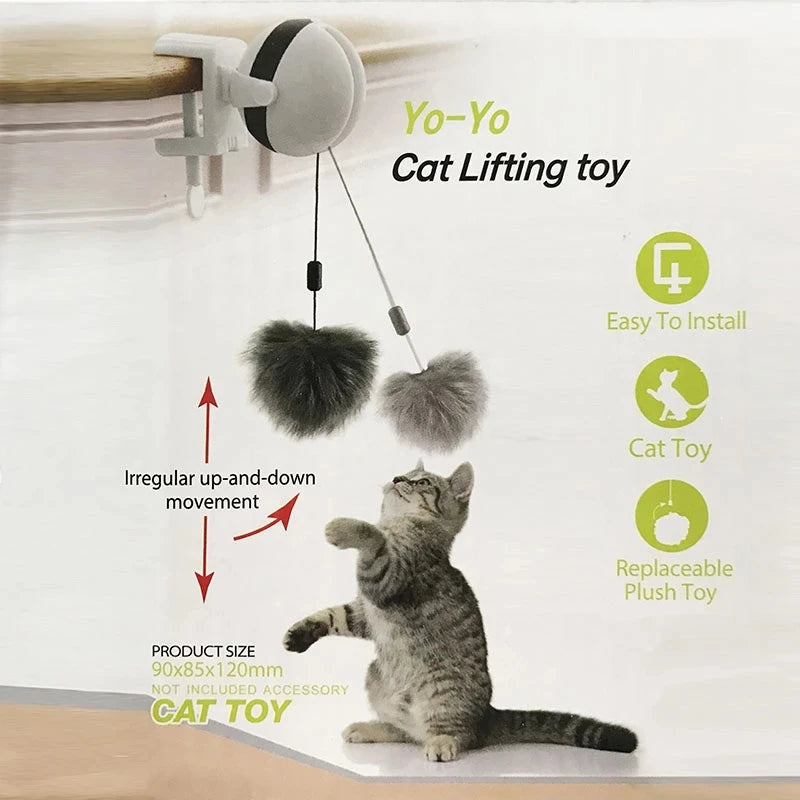 Electronic Motion Cat Toy YoYo Lifting Ball Electric Flutter Interactive Cat