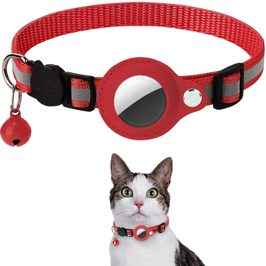 Cat AirTag Holder Collar Breakaway Reflective Strips